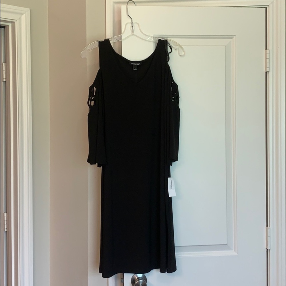 Black knee length dress